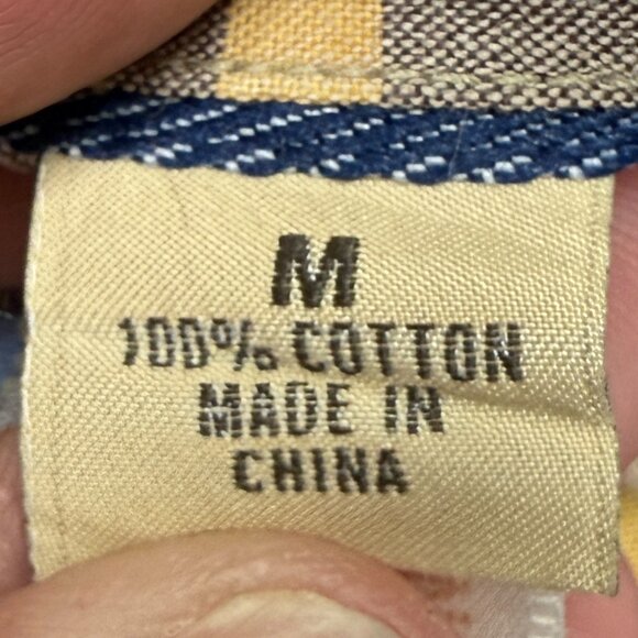 EUC Men's TOMMY‎ BAHAMA Island Crafted Plaid Short Sleeve Shirt | Size M - Picture 8 of 9